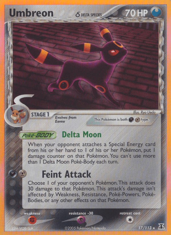 Umbreon (17/113) (Delta Species) [EX: Delta Species] Pokemon Single Pokémon  | Multizone: Comics And Games