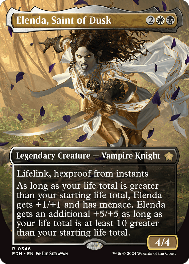 Elenda, Saint of Dusk (Borderless) [Foundations] MTG Single Magic: The Gathering  | Multizone: Comics And Games