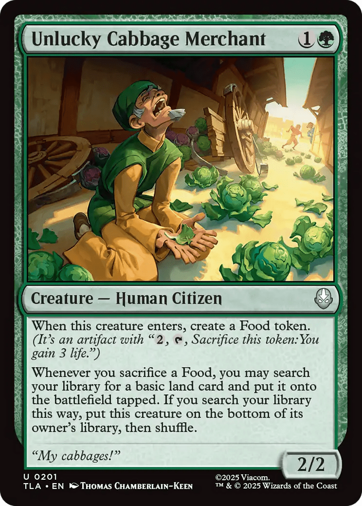 Unlucky Cabbage Merchant [Avatar: The Last Airbender] MTG Single Magic: The Gathering  | Multizone: Comics And Games