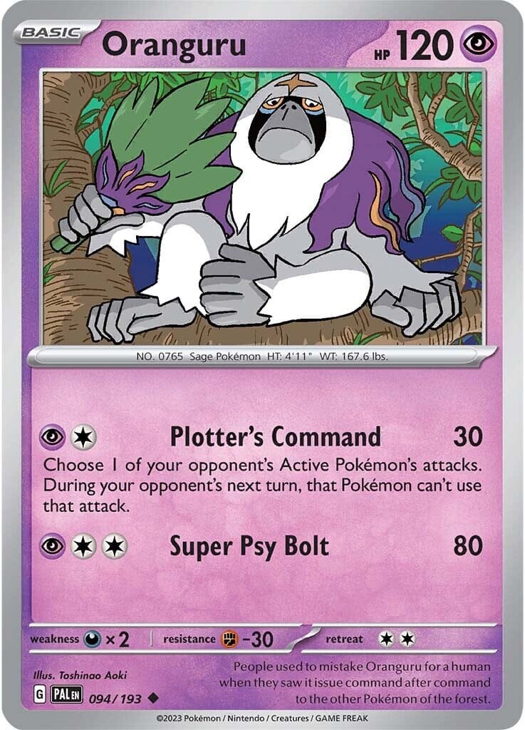 Oranguru (094/193) [Scarlet & Violet: Paldea Evolved] Pokemon Single Pokémon  | Multizone: Comics And Games