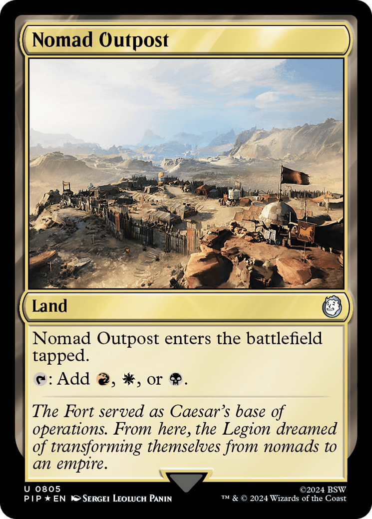 Nomad Outpost (Surge Foil) [Fallout] MTG Single Magic: The Gathering  | Multizone: Comics And Games