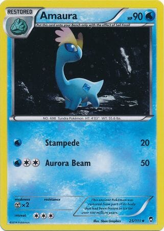 Amaura (25/111) (Cosmos Holo) [XY: Furious Fists] Pokemon Single Pokémon  | Multizone: Comics And Games