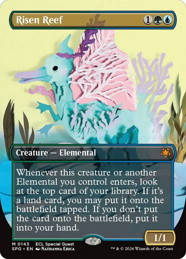 Risen Reef (Borderless) [Lorwyn Eclipsed Special Guests] MTG Single Magic: The Gathering  | Multizone: Comics And Games