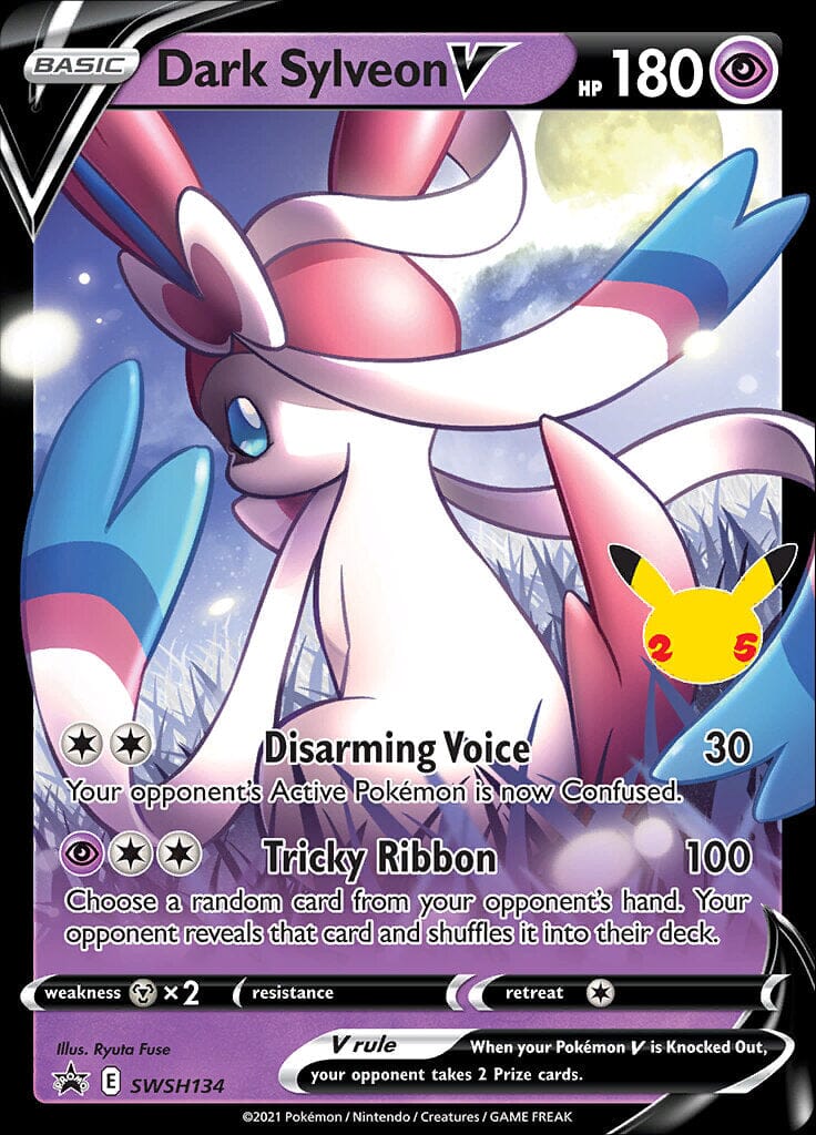 Dark Sylveon V (SWSH134) (Celebrations) [Sword & Shield: Black Star Promos] Pokemon Single Pokémon  | Multizone: Comics And Games