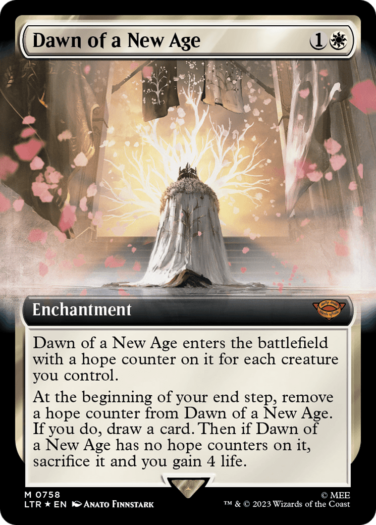 Dawn of a New Age (Extended Art) (Surge Foil) [The Lord of the Rings: Tales of Middle-Earth] MTG Single Magic: The Gathering  | Multizone: Comics And Games