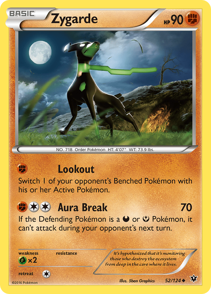 Zygarde (52/124) [XY: Fates Collide] Pokemon Single Pokémon  | Multizone: Comics And Games