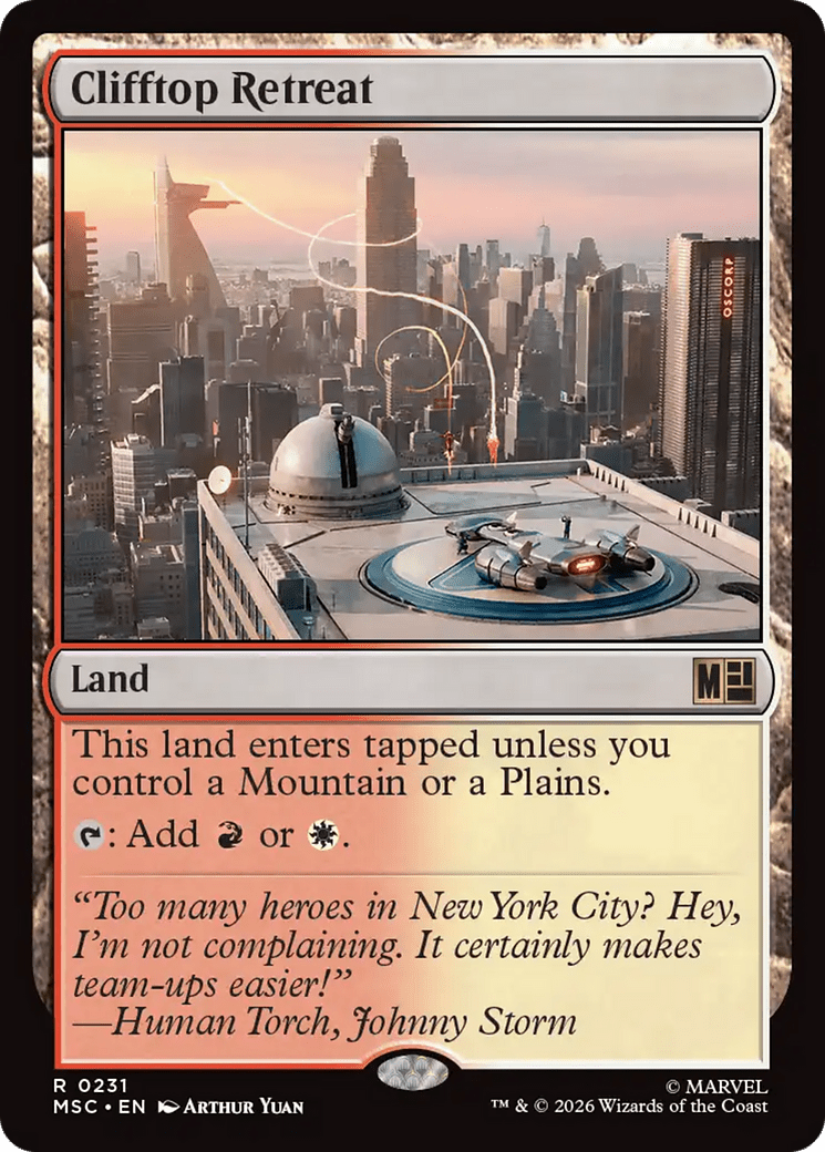 Clifftop Retreat [Marvel Super Heroes Commander] MTG Single Magic: The Gathering  | Multizone: Comics And Games