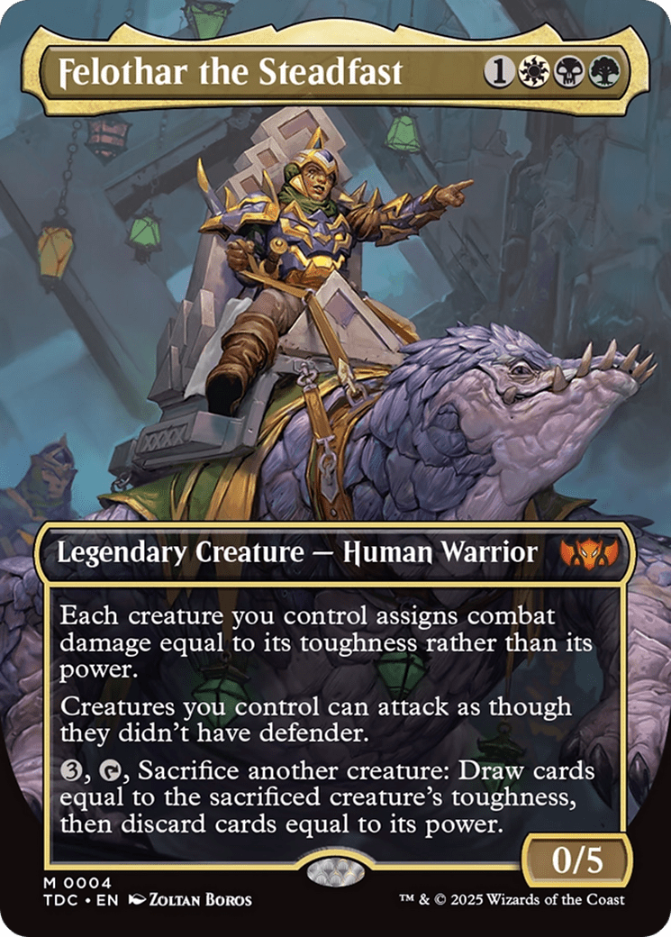 Felothar the Steadfast (Borderless) [Tarkir: Dragonstorm Commander] MTG Single Magic: The Gathering  | Multizone: Comics And Games