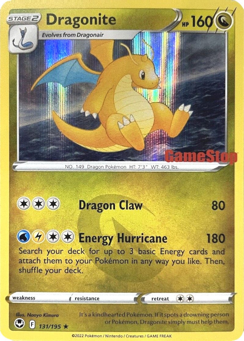 Dragonite (131/195) (GameStop Exclusive) [Sword & Shield: Silver Tempest] Pokemon Single Pokémon  | Multizone: Comics And Games