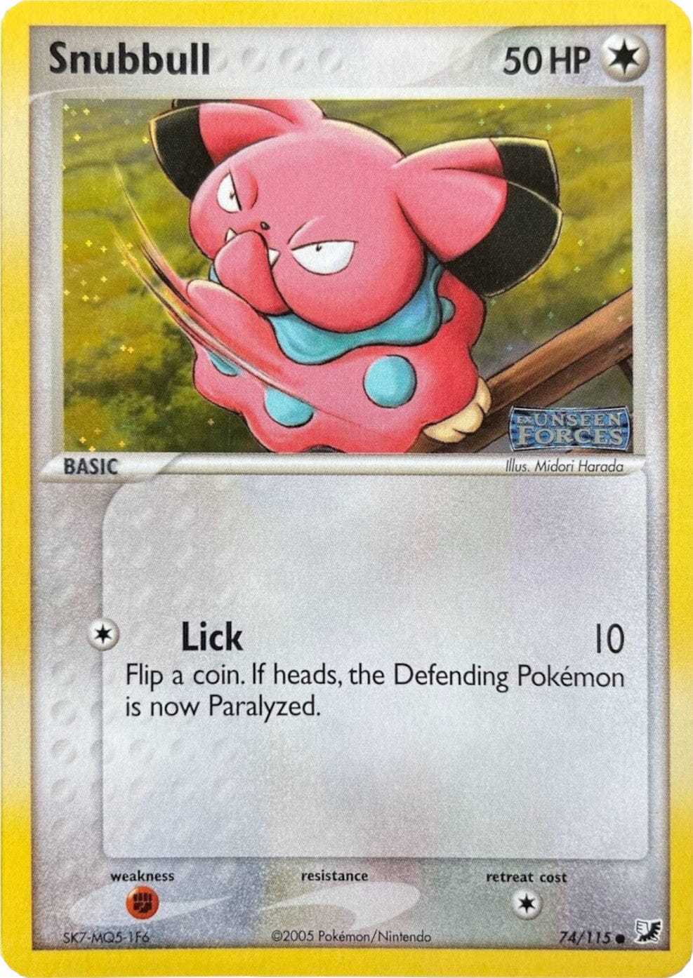 Snubbull (74/115) (Stamped) [EX: Unseen Forces] Pokemon Single Pokémon  | Multizone: Comics And Games