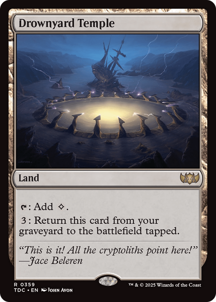 Drownyard Temple [Tarkir: Dragonstorm Commander] MTG Single Magic: The Gathering  | Multizone: Comics And Games