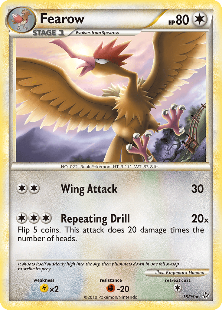 Fearow (15/95) [HeartGold & SoulSilver: Unleashed] Pokemon Single Pokémon  | Multizone: Comics And Games