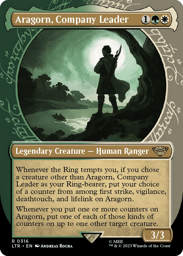 Aragorn, Company Leader (Showcase Ring Frame) [The Lord of the Rings: Tales of Middle-Earth] MTG Single Magic: The Gathering  | Multizone: Comics And Games