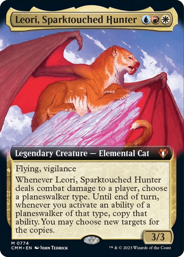 Leori, Sparktouched Hunter (Extended Art) [Commander Masters] MTG Single Magic: The Gathering  | Multizone: Comics And Games