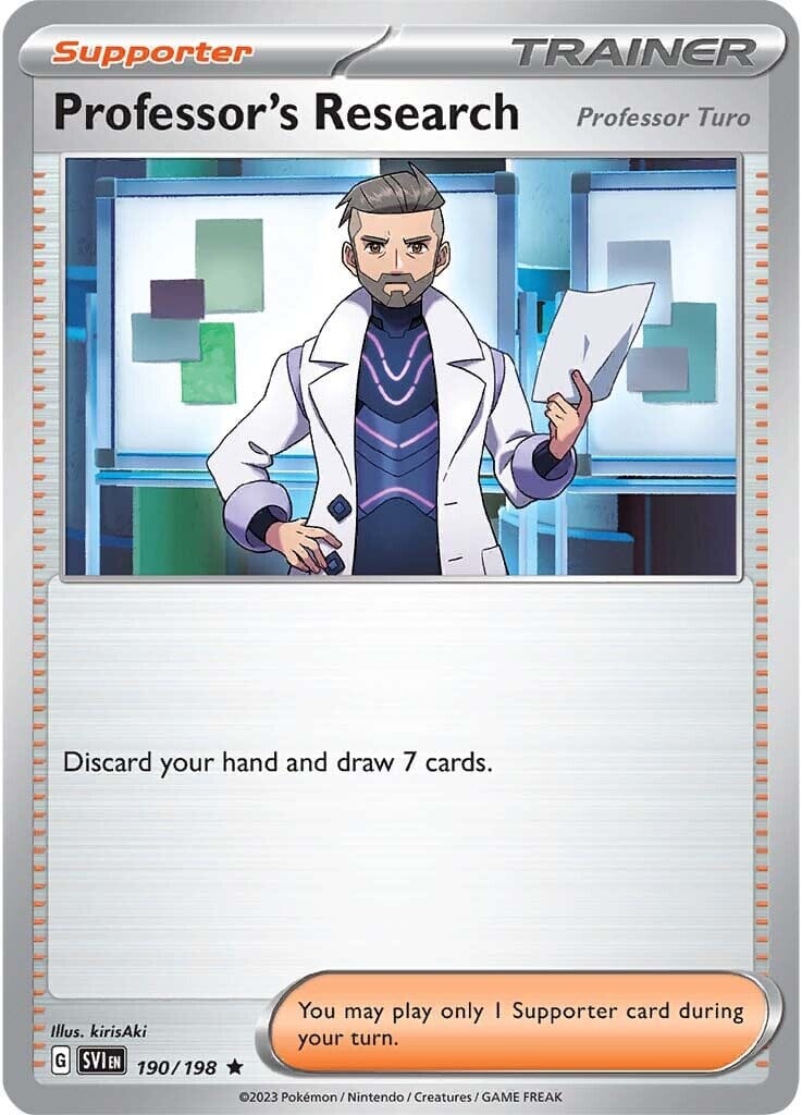 Professor's Research (Professor Turo) (190/198) [Scarlet & Violet: Base Set] Pokemon Single Pokémon  | Multizone: Comics And Games