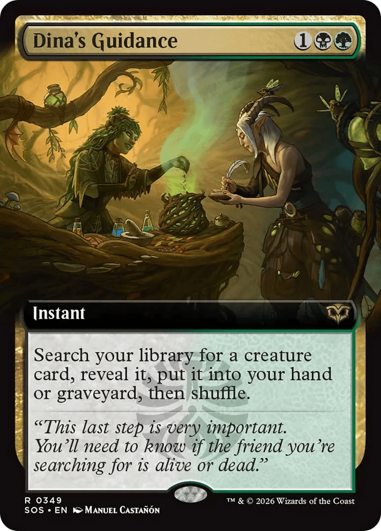 Dina's Guidance (Extended Art) [Secrets of Strixhaven] MTG Single Magic: The Gathering  | Multizone: Comics And Games