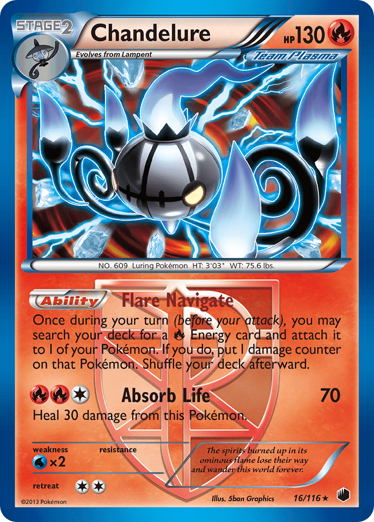Chandelure (16/116) [Black & White: Plasma Freeze] Pokemon Single Pokémon  | Multizone: Comics And Games