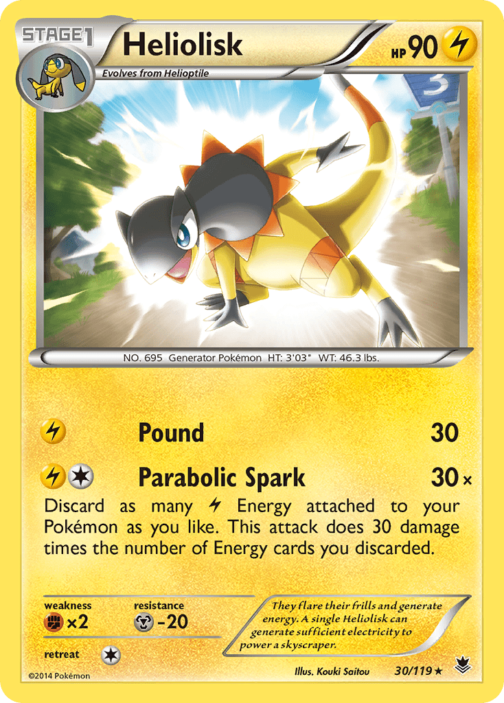 Heliolisk (30/119) [XY: Phantom Forces] Pokemon Single Pokémon  | Multizone: Comics And Games