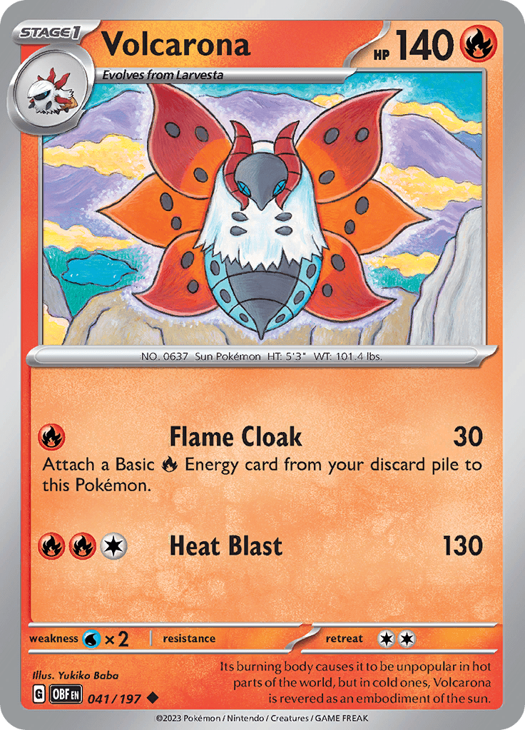 Volcarona (041/197) [Scarlet & Violet: Obsidian Flames] Pokemon Single Pokémon  | Multizone: Comics And Games