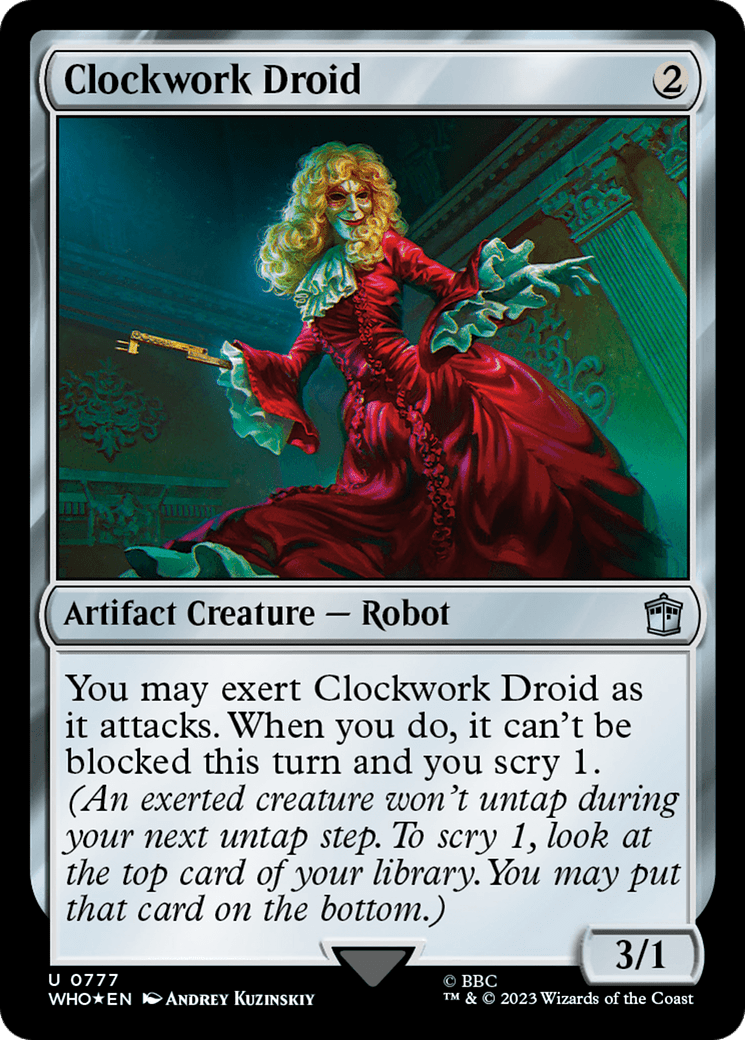Clockwork Droid (Surge Foil) [Doctor Who] MTG Single Magic: The Gathering  | Multizone: Comics And Games