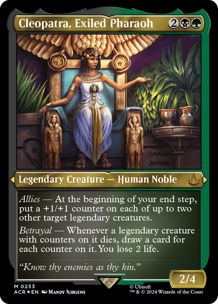 Cleopatra, Exiled Pharaoh (Foil Etched) [Assassin's Creed] MTG Single Magic: The Gathering  | Multizone: Comics And Games