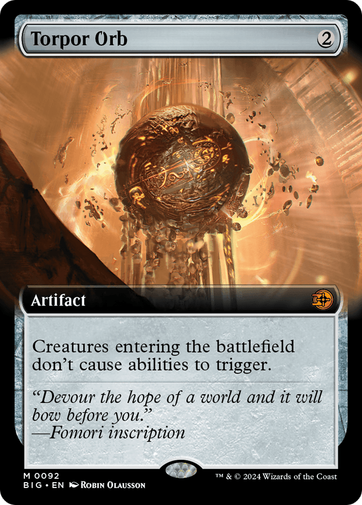 Torpor Orb (Extended Art) [Outlaws of Thunder Junction: The Big Score] MTG Single Magic: The Gathering  | Multizone: Comics And Games