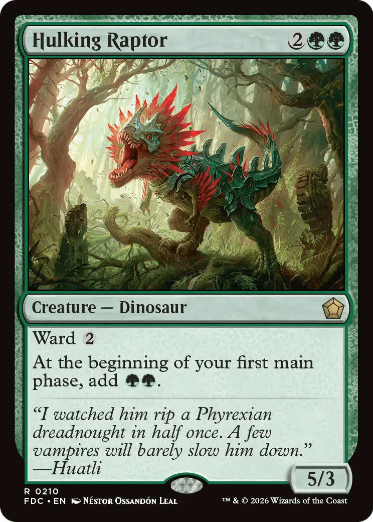 Hulking Raptor [Foundations Commander] MTG Single Magic: The Gathering  | Multizone: Comics And Games