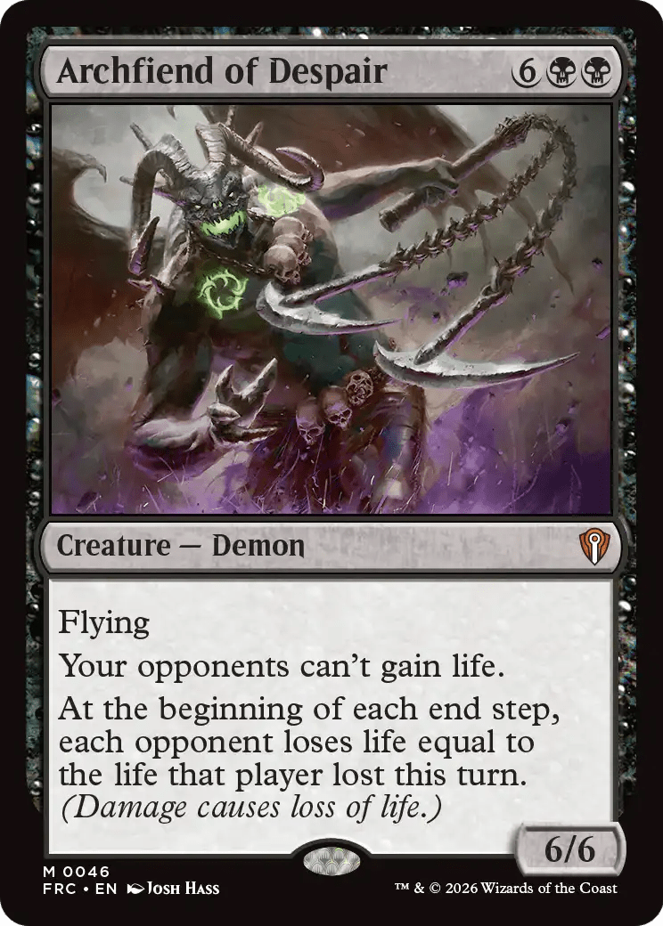 Archfiend of Despair [Reality Fracture Commander] MTG Single Magic: The Gathering  | Multizone: Comics And Games