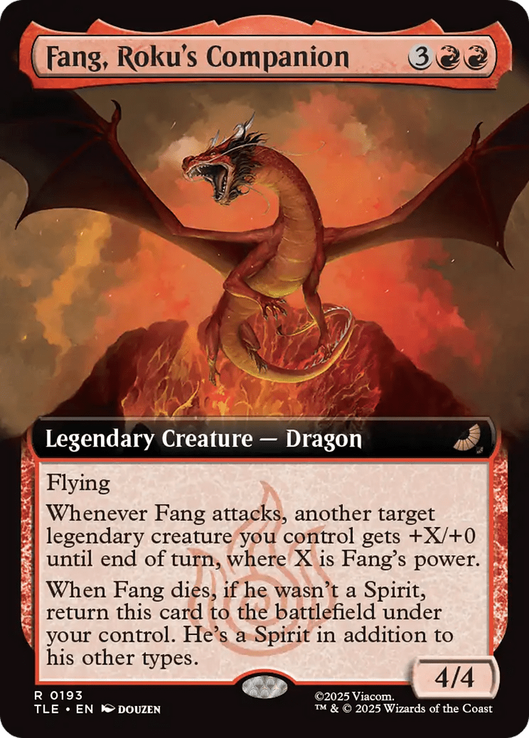 Fang, Roku's Companion (Extended Art) [Avatar: The Last Airbender: Eternal-Legal] MTG Single Magic: The Gathering  | Multizone: Comics And Games