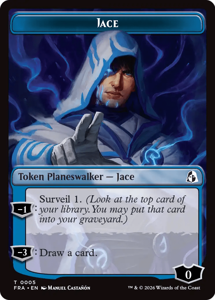 Spirit // Jace Double-Sided Token [Reality Fracture Commander Tokens] MTG Single Magic: The Gathering  | Multizone: Comics And Games