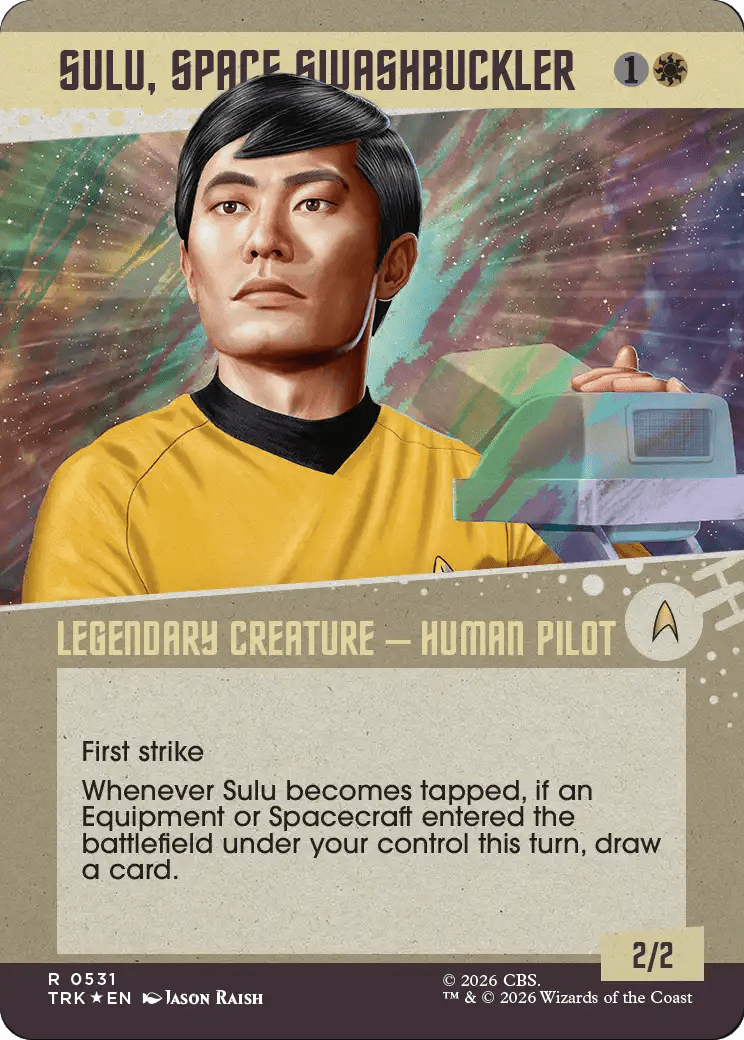 Sulu, Space Swashbuckler (Showcase) (Surge Foil) [Star Trek] MTG Single Magic: The Gathering  | Multizone: Comics And Games