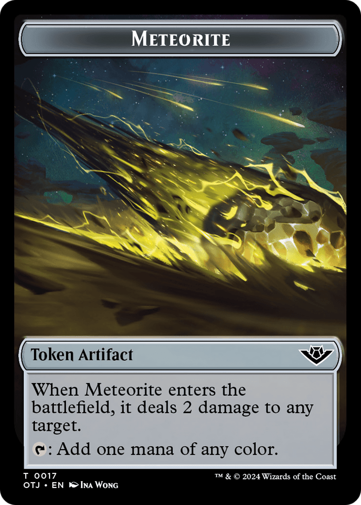 Meteorite // Plot Double-Sided Token [Outlaws of Thunder Junction Tokens] MTG Single Magic: The Gathering  | Multizone: Comics And Games