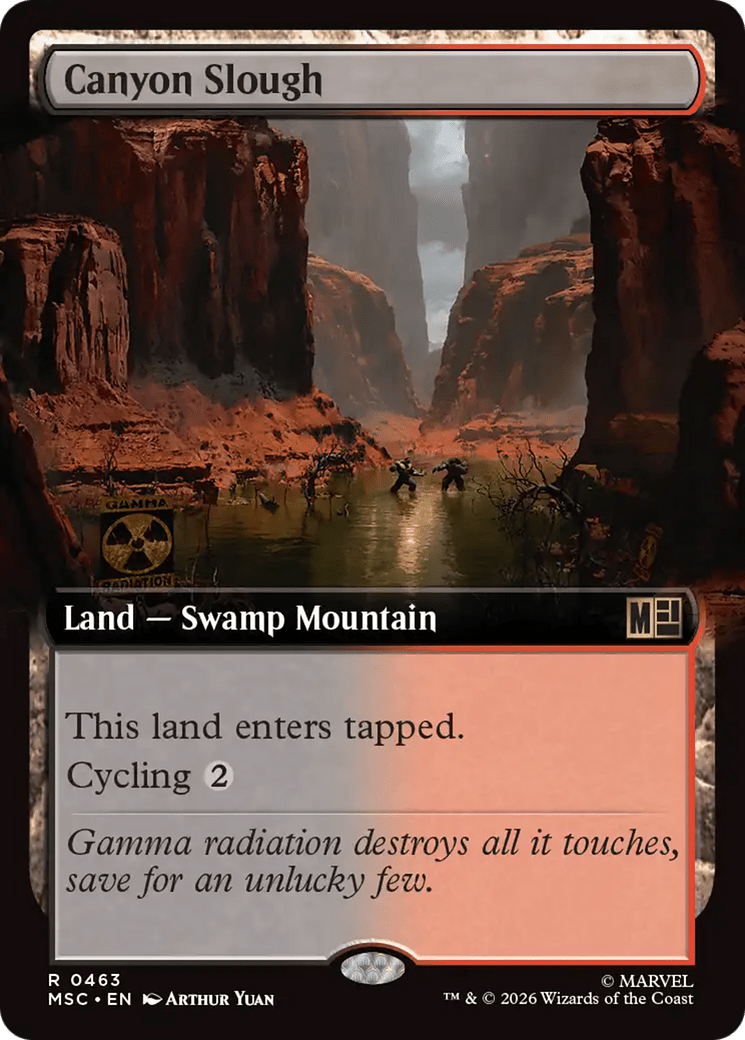 Canyon Slough (Extended Art) [Marvel Super Heroes Commander] MTG Single Magic: The Gathering  | Multizone: Comics And Games