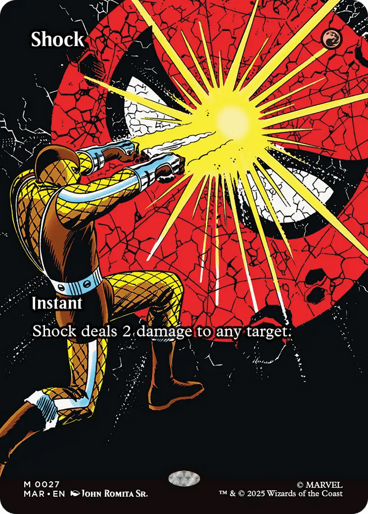 Shock (Borderless) [Marvel Universe: Eternal-Legal] MTG Single Magic: The Gathering  | Multizone: Comics And Games