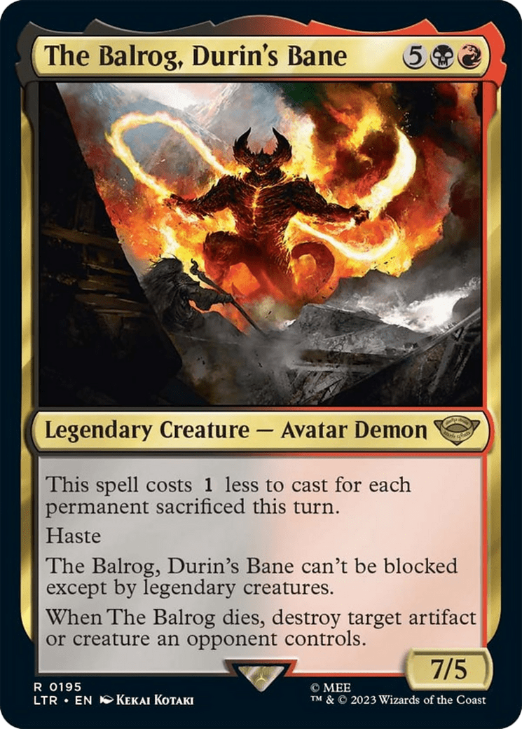 The Balrog, Durin's Bane [The Lord of the Rings: Tales of Middle-Earth] MTG Single Magic: The Gathering  | Multizone: Comics And Games