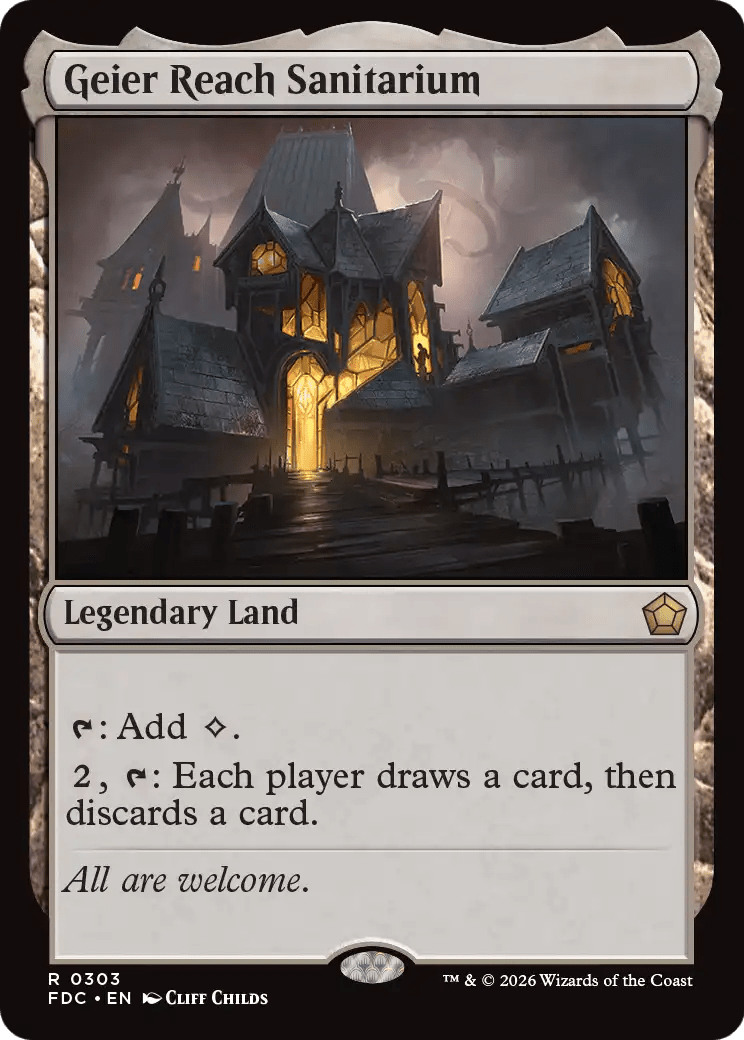 Geier Reach Sanitarium [Foundations Commander] MTG Single Magic: The Gathering  | Multizone: Comics And Games