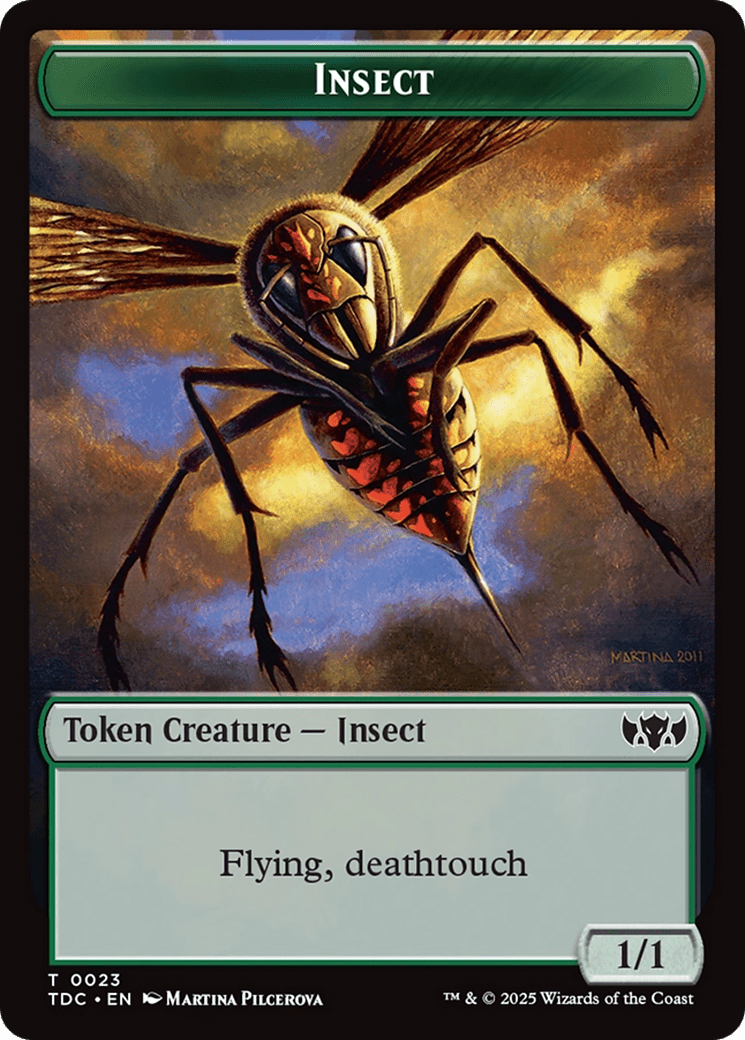 Insect (0023) // Wall Double-Sided Token [Tarkir: Dragonstorm Commander Tokens] MTG Single Magic: The Gathering  | Multizone: Comics And Games