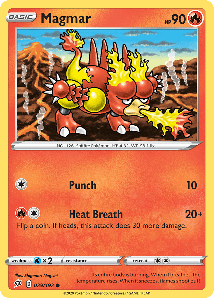 Magmar (029/192) [Sword & Shield: Rebel Clash] Pokemon Single Pokémon  | Multizone: Comics And Games