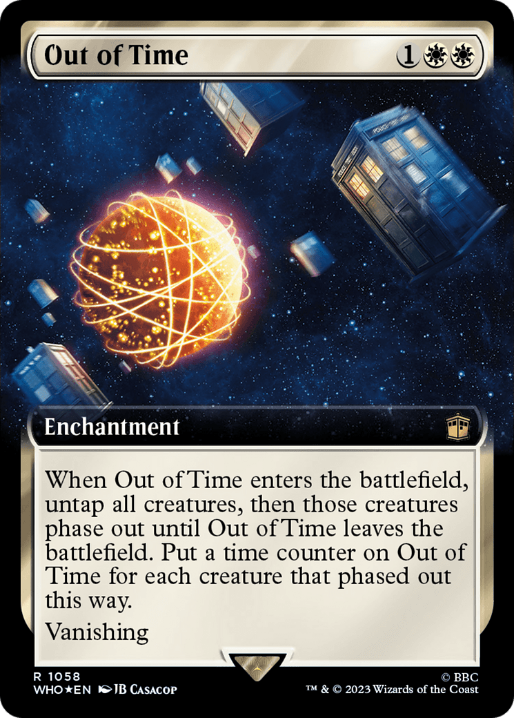 Out of Time (Extended Art) (Surge Foil) [Doctor Who] MTG Single Magic: The Gathering  | Multizone: Comics And Games