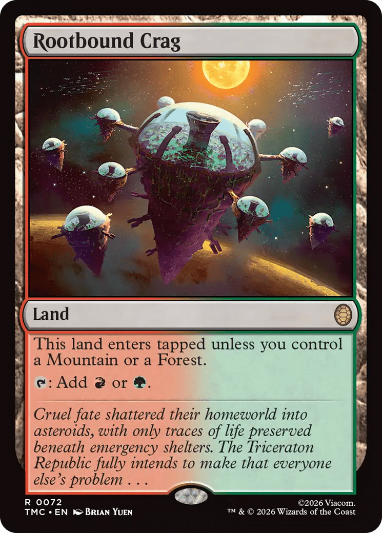 Rootbound Crag [Teenage Mutant Ninja Turtles Commander] MTG Single Magic: The Gathering  | Multizone: Comics And Games