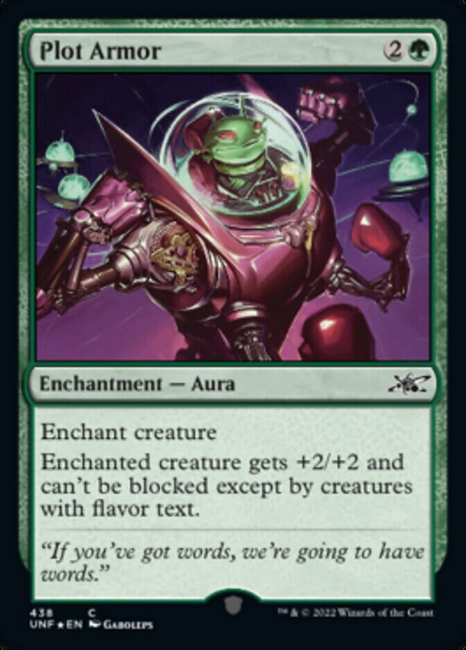 Plot Armor (Galaxy Foil) [Unfinity] MTG Single Magic: The Gathering  | Multizone: Comics And Games