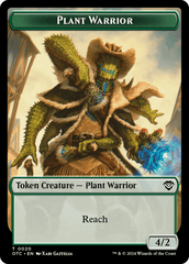 Plant Warrior // Treasure Double-Sided Token [Outlaws of Thunder Junction Commander Tokens] MTG Single Magic: The Gathering  | Multizone: Comics And Games