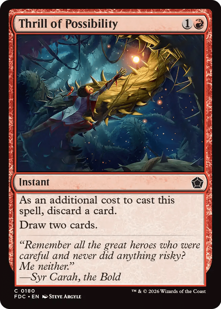 Thrill of Possibility [Foundations Commander] MTG Single Magic: The Gathering  | Multizone: Comics And Games