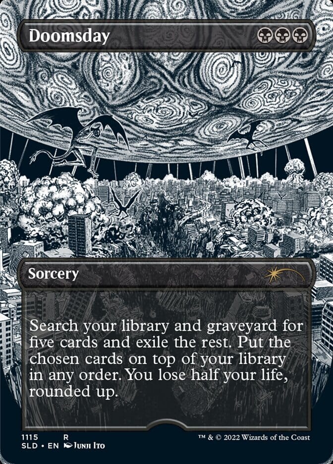 Doomsday (Borderless Etched Foil) [Secret Lair Drop Series] MTG Single Magic: The Gathering  | Multizone: Comics And Games