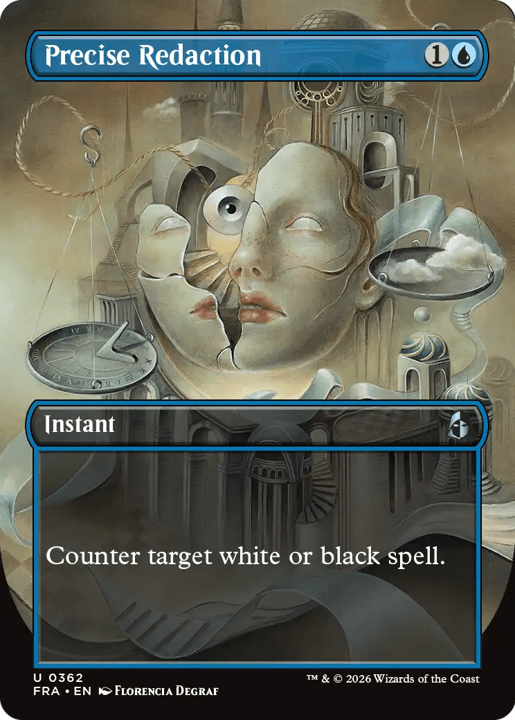 Precise Redaction (Borderless) [Reality Fracture] MTG Single Magic: The Gathering  | Multizone: Comics And Games