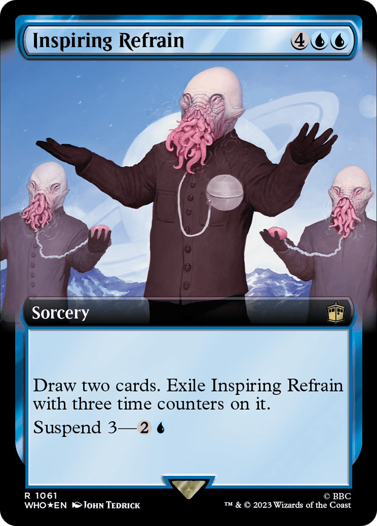 Inspiring Refrain (Extended Art) (Surge Foil) [Doctor Who] MTG Single Magic: The Gathering  | Multizone: Comics And Games