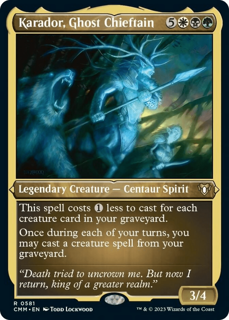 Karador, Ghost Chieftain (Foil Etched) [Commander Masters] MTG Single Magic: The Gathering  | Multizone: Comics And Games