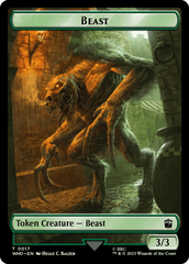 Soldier // Beast Double-Sided Token [Doctor Who Tokens] MTG Single Magic: The Gathering  | Multizone: Comics And Games
