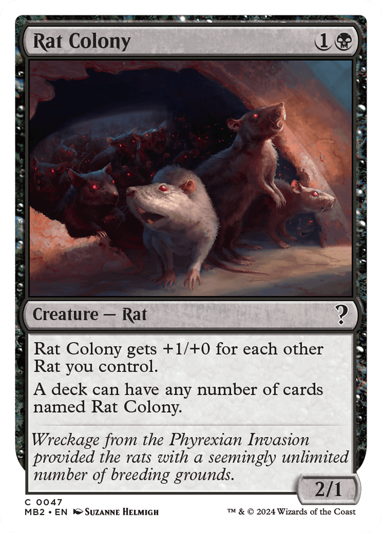 Rat Colony (White Border) [Mystery Booster 2] MTG Single Magic: The Gathering  | Multizone: Comics And Games