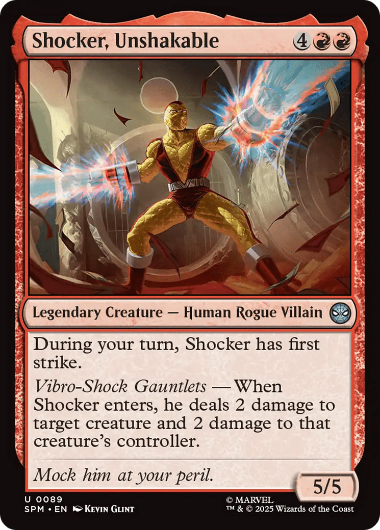 Shocker, Unshakable [Marvel's Spider-Man] MTG Single Magic: The Gathering  | Multizone: Comics And Games